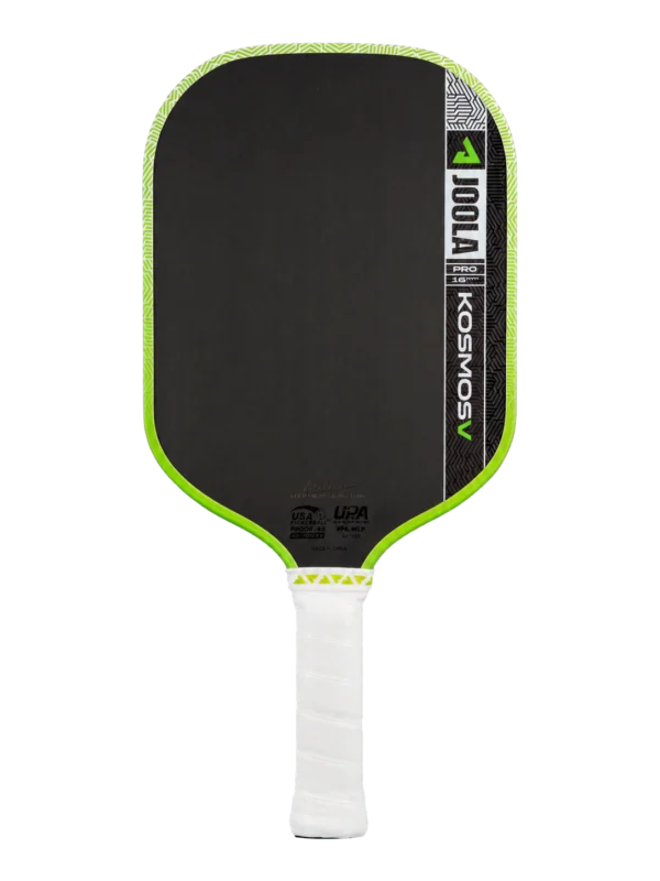 JOOLA Kosmos Pro V 16mm - Front view Front view of the JOOLA Kosmos Pro V 16mm paddle in Surge Green