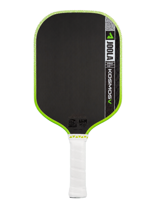 JOOLA Kosmos Pro V 16mm - Front view Front view of the JOOLA Kosmos Pro V 16mm paddle in Surge Green