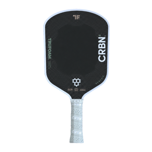 CRBN 4 TruFoam Barrage - Front paddle view Front view of the CRBN 4 TruFoam Barrage paddle with black carbon face and gray grip
