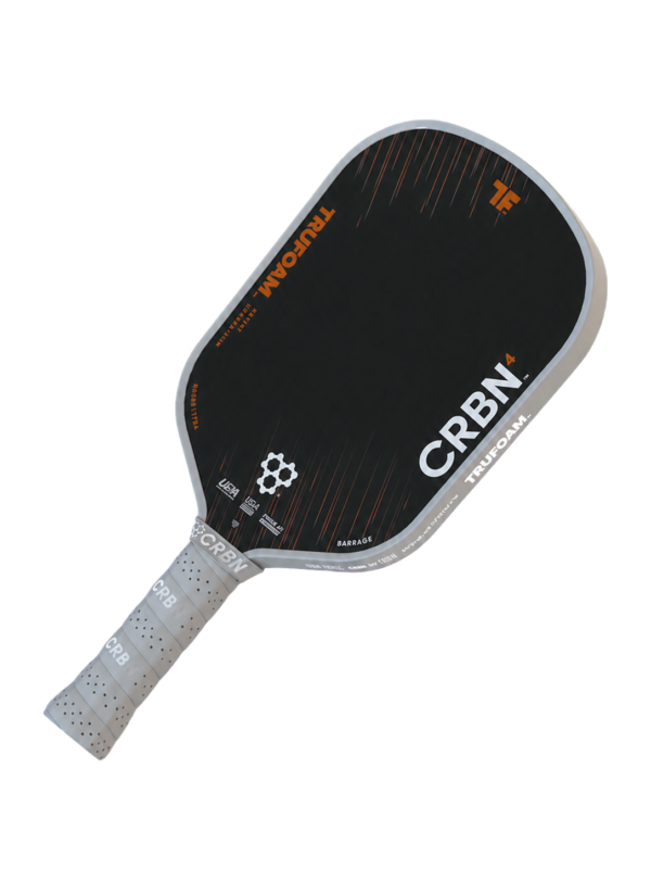CRBN 4 TruFoam Barrage - Paddle view CRBN 4 TruFoam Barrage paddle with black carbon face and gray grip