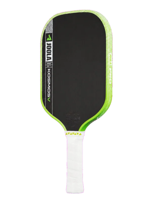 JOOLA Kosmos Pro V 16mm - Back view Back view of the JOOLA Kosmos Pro V 16mm paddle in Surge Green