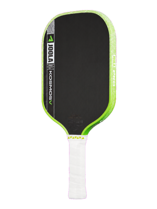 JOOLA Kosmos Pro V 16mm - Back view Back view of the JOOLA Kosmos Pro V 16mm paddle in Surge Green