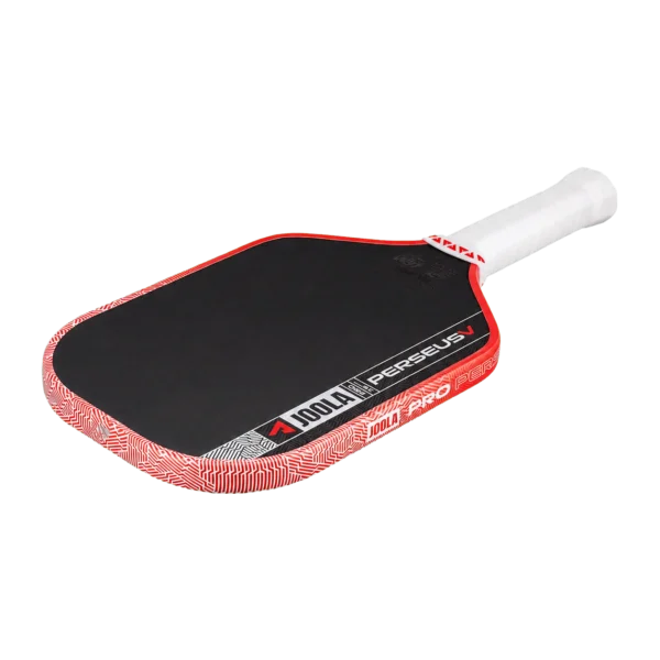 JOOLA Perseus Pro V 16mm – Handle detail Handle and throat detail of the JOOLA Perseus Pro V 16mm paddle