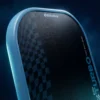 Enhance EPP Turbo carbon face, blue checker pattern and blue edge close-up