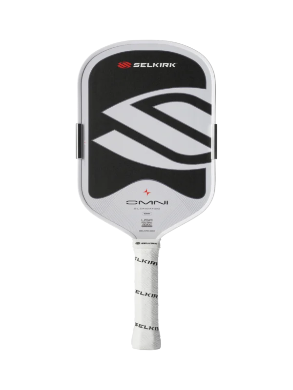 Selkirk OMNI Elongated paddle in Chalk, front view Selkirk OMNI Elongated paddle in Chalk, front view