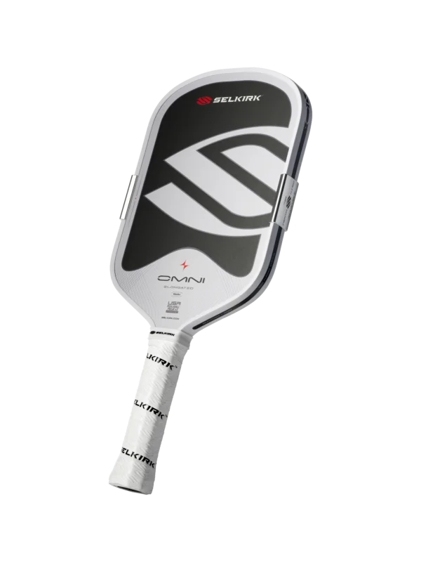Selkirk OMNI Elongated paddle in Chalk, angled view Selkirk OMNI Elongated paddle in Chalk, angled view