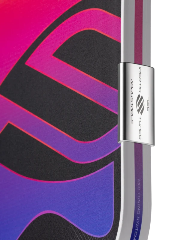 Selkirk OMNI Elongated paddle in Cosmic, close-up of the adjustable MOI weight Selkirk OMNI Elongated paddle in Cosmic, close-up of the adjustable MOI weight